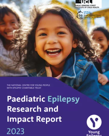 Young Epilepsy | Paediatric Epilepsy Research and Impact Report 2023 front cover