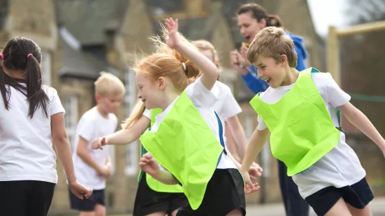 Photo of primary school sport lesson