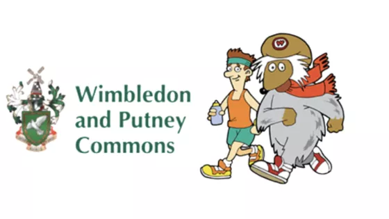 Cartoon runner and womble