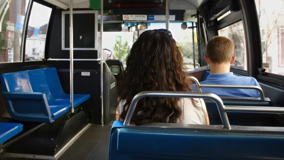 teenagers on bus