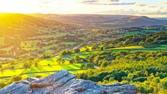 Panoramic views of the Peak District