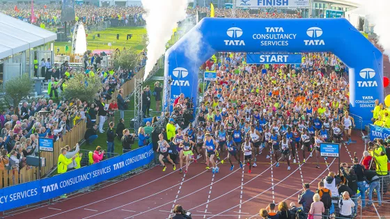 Amsterdam Marathon start 