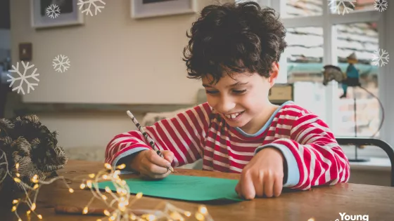 Jack writes his Christmas list.