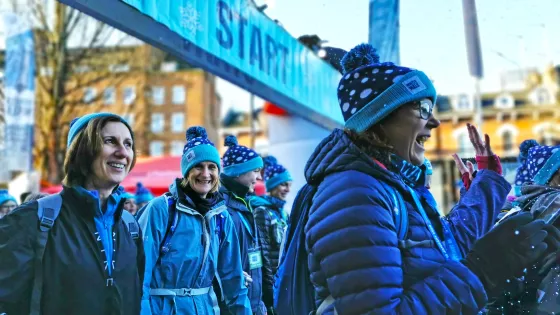 Walkers at Winter Walk Start Line