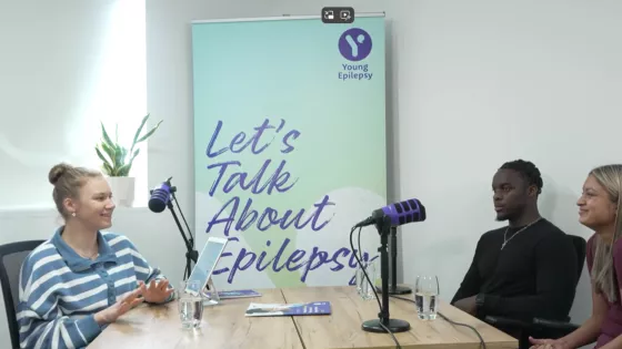 Young girl hosts an episode of the Young Epilepsy Podcast