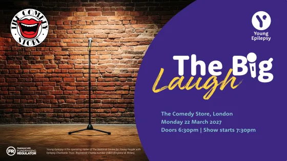 A banner advertises 'the Big Laugh' at the Comedy Store.