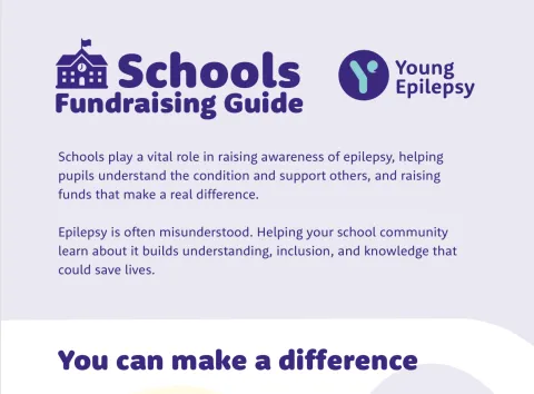 An image shows the Schools Fundraising Guide's first page.