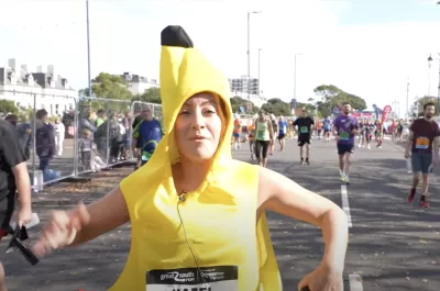 Charity runner at Great South Run 2022