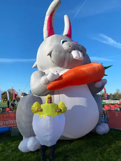 Inflatable easter rabbit