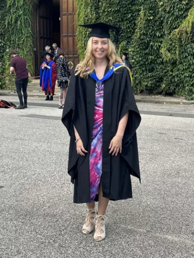 young woman graduating