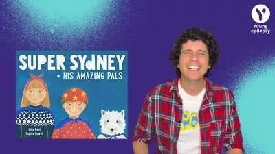 Andy from Cbeebies and the book Super Sydney and His Amazing Pals