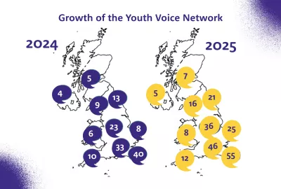 Growth maps of the Youth Voice Network