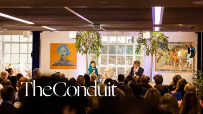 Speakers at an event held at the The Conduit, Convent Garden