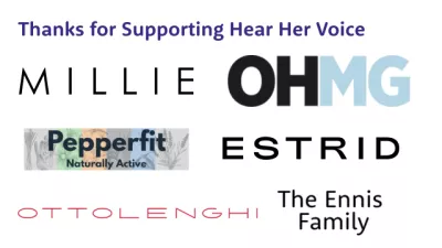 Logos for partners of Young Epilepsy's Hear Her Voice event