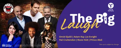 A banner shows several comedians with the words 'The Big Laugh'.