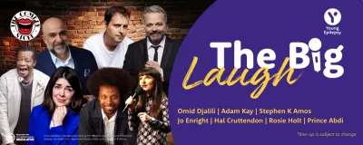 A banner shows several comedians with the words 'The Big Laugh'.