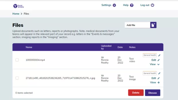 my epilepsy screenshot