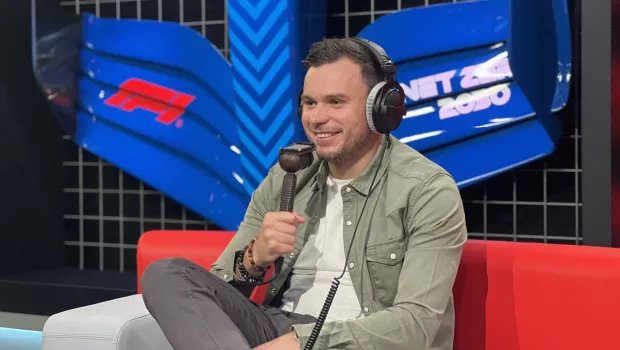 Chris McCarthy commentating for motorsports