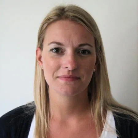 Woman with long blonde hair