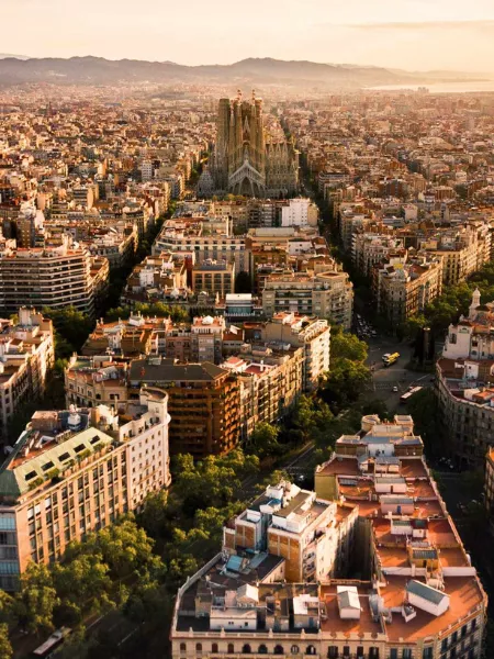Sky view of Barcelona
