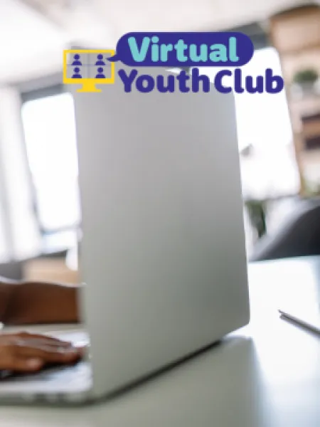 Young girl on a laptop