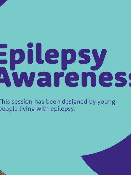 A powerpoint presentation for school is titled 'Epilepsy Awareness'.