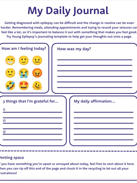 A template for a daily journal.